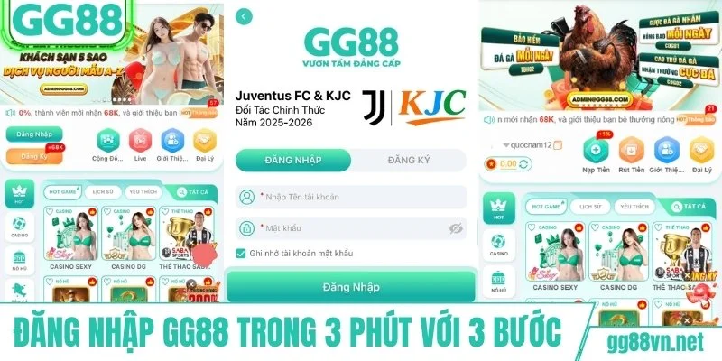 Đăng nhập GG88 trong 3 phút - 3 bước cực nhanh